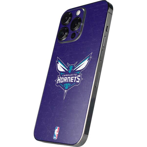 NBA Charlotte Hornets Distressed-Purple iPhone 16 Pro Skin
